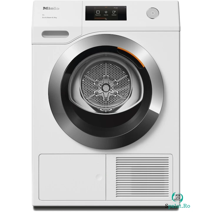 Miele Uscator de rufe Miele TCR 790 WP, Pompa de caldura, 9 kg, Clasa A+++, M Touch, SteamFinish, SilenceDrum, Alb la 12,200.99 lei ron