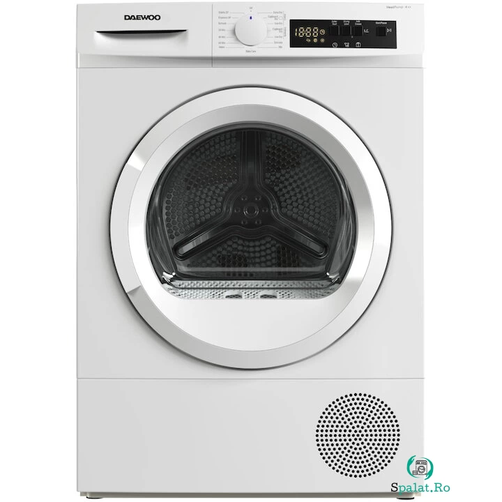 Daewoo Uscator de rufe Daewoo DDR-VH8A, Pompa de caldura, 8 kg, 15 programe, Clasa A++, Control electronic, Sistem de uscare cu senzor, Afisaj LED, ChildLock, Alb la 2,278.99 lei ron
