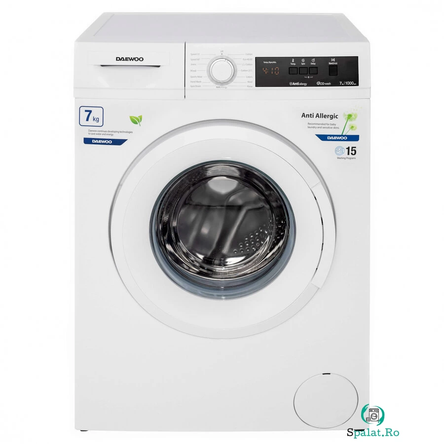 Daewoo Masina de spalat rufe Daewoo DWD-FV2021-3, 7 kg, 1000 rpm, clasa D, 15 programe, Alb