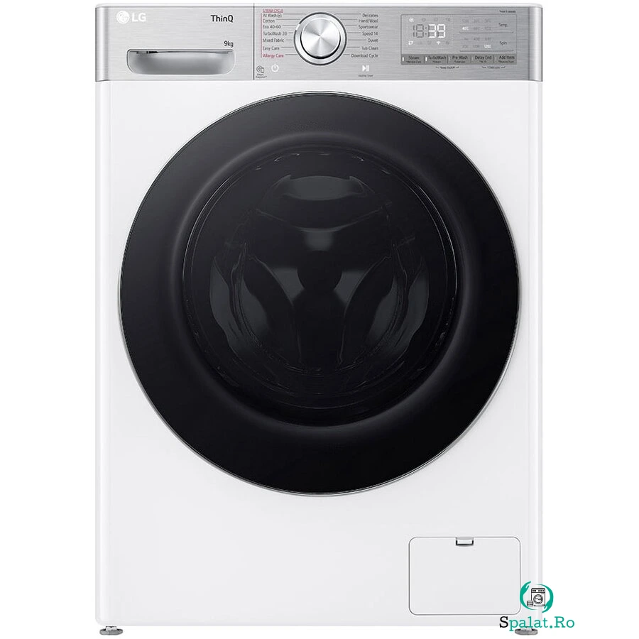 LG Masina de spalat rufe LG F2WR909P3W, 9 kg, 1200 rpm, Clasa A, Motor Direct Drive, Steam+, Smart Diagnosis, Alb