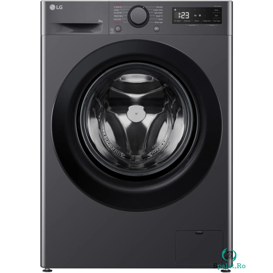 LG Masina de spalat rufe Slim LG F2WR508SBM, 8 kg, 1200 rpm, Clasa A, Motor Direct Drive, Smart Diagnosis, Negru