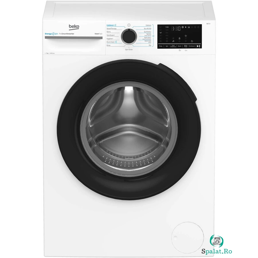 Beko Masina de spalat rufe Beko BM3WFSU47415WB, 7 kg, 1400 rpm, Clasa A, Motor ProSmart Inverter, SteamCure, AddXtra, EnergySpin, Coldwash, Alb la 2,390.99 lei ron